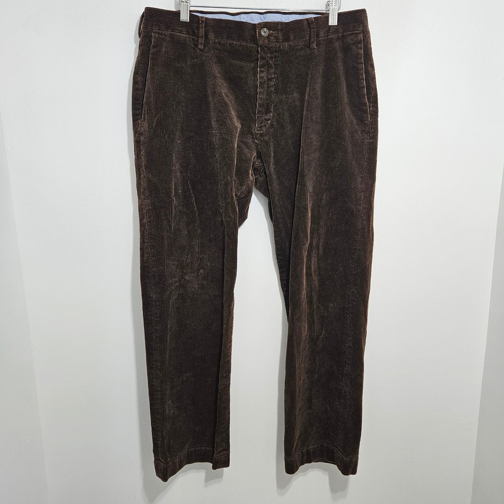 Polo Ralph Lauren Mens Corduroy Pants Classic Fit 36x30 Stretch Trousers Brown